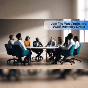 image of a round table of a VCSE advisory group holding a meeting